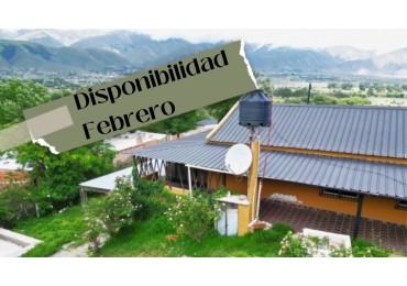 ALQUILER TEMPORARIO CASA 6 PERSONAS, TAFI DEL VALLE - LOMA DE LA CRUZ - 2D, GALERIA, ASADOR, COCHERA